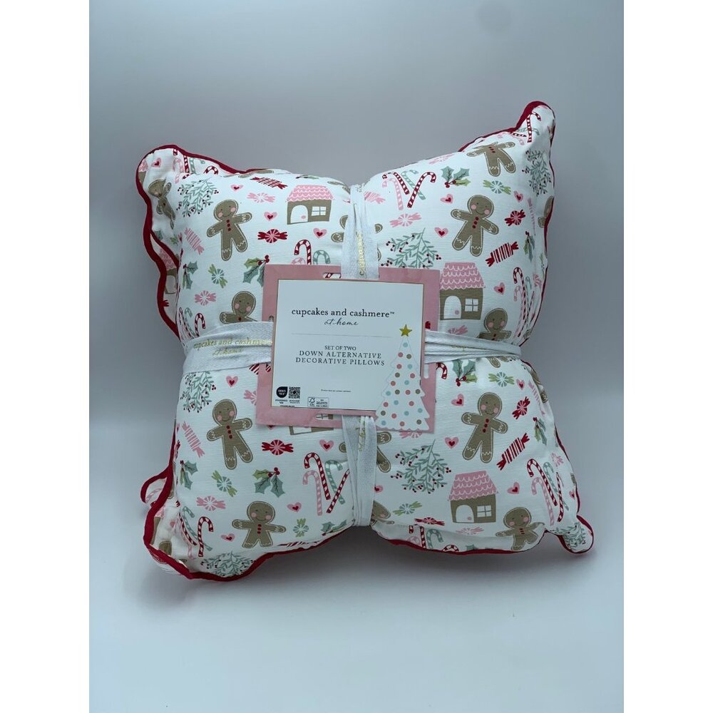 Cupcakes and Cashmere Pastel Gingerbread Pillow Set